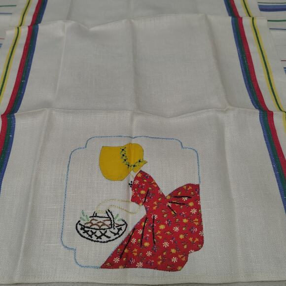 40s 50s Pure Linen Tea Towels Unused Pure Linen French Tea Towels Kitchen Towels - Picture 5 of 5